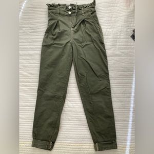 High Waist Green Pants